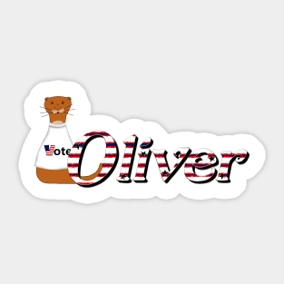 Oliver The Otter Says Get Out and Vote! Sticker